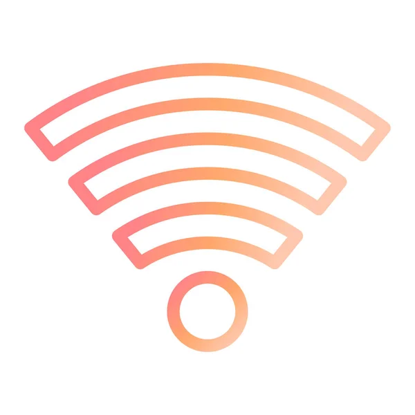 Kablosuz Bağlantı Sinyali Web Simgesi Basit Illüstrasyon — Stok Vektör