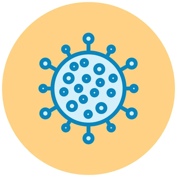 Bacterias Icono Web Ilustración Simple — Vector de stock