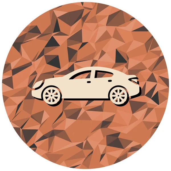 Araba ikonu. Web tasarımı için yol vektör simgelerinin düz çizimi