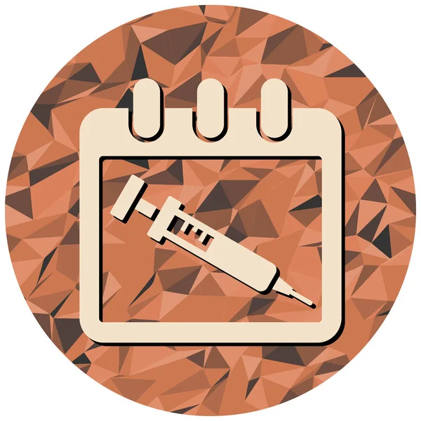 Calendar Syringe Icon Vector Illustration — 图库矢量图片