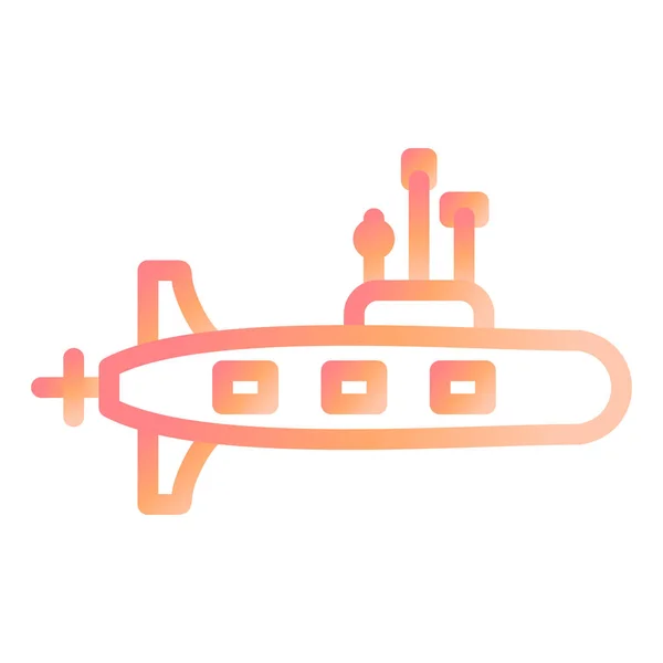 Submarine Modern Icon Vector Illustration — Vettoriale Stock