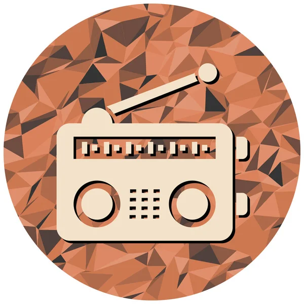 Radio Icono Web Diseño Simple — Vector de stock