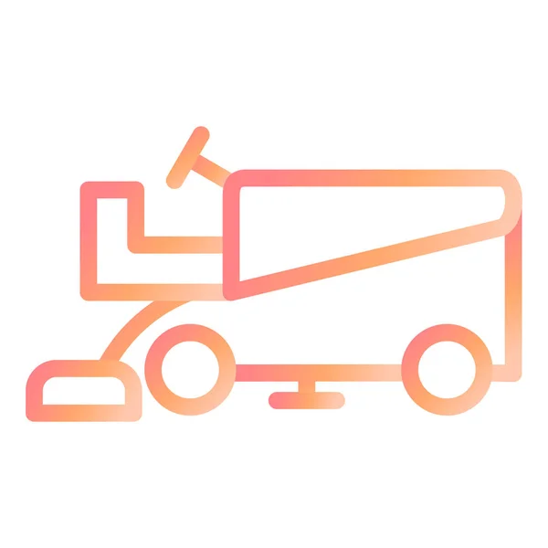 Ice Resurfacer Moderne Pictogram Vector Illustratie — Stockvector