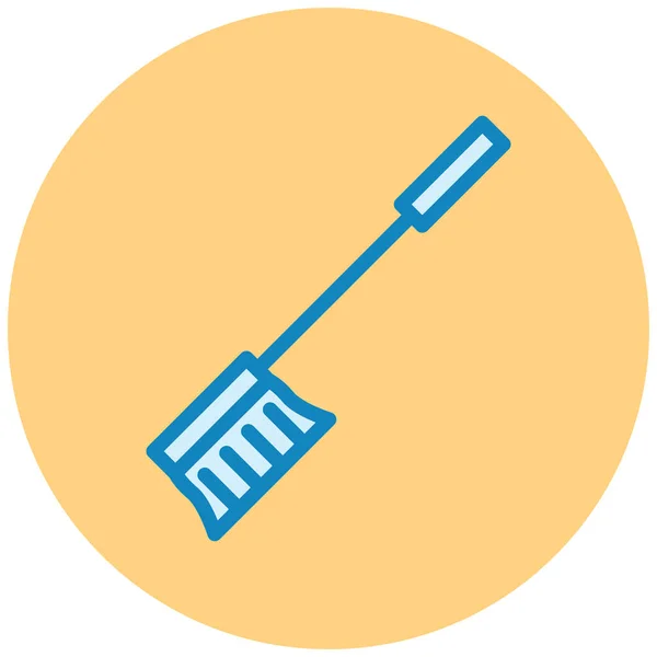 Vector Illustration Broom Icon — Stock Vector