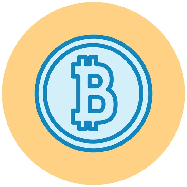 Bitcoin Icône Web Illustration Simple — Image vectorielle