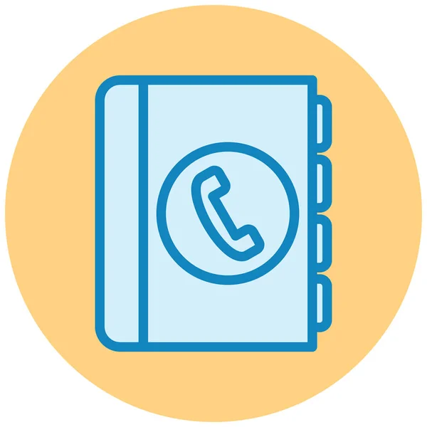 Phone Book Web Icon Simple Illustration — Stockvektor