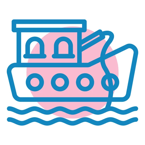 Ship Web Icon Simple Illustration — Stock Vector