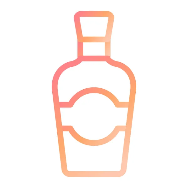Flaska Ikon Vektor Tunn Linje Tecken Isolerad Kontur Symbol Illustration — Stock vektor