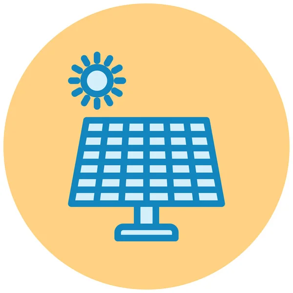 Solar Panel Simple Illustration — Stock Vector