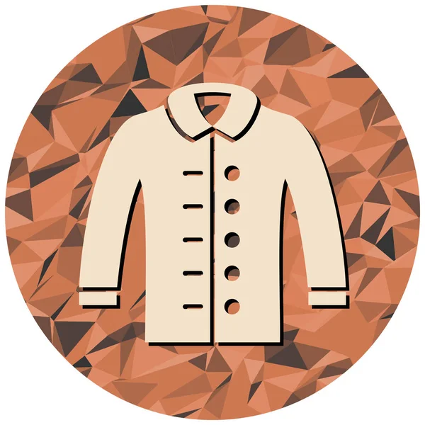 Moda Chaqueta Vector Icono — Vector de stock