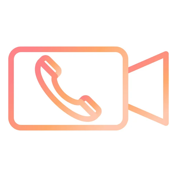 Video Calling Icon Vector Illustration — Image vectorielle