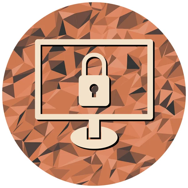 Güvenlik sistemi simgesi. Web tasarımı için asma kilit vektör simgelerinin düz çizimi