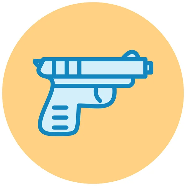 Pistola Icono Web Ilustración Simple — Archivo Imágenes Vectoriales