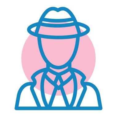 Adamım. Web simgesi basit illüstrasyon