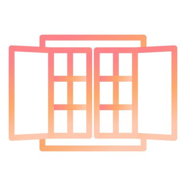 Pencere. Web simgesi basit illüstrasyon