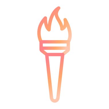 Meşale simgesi vektör illüstrasyonu