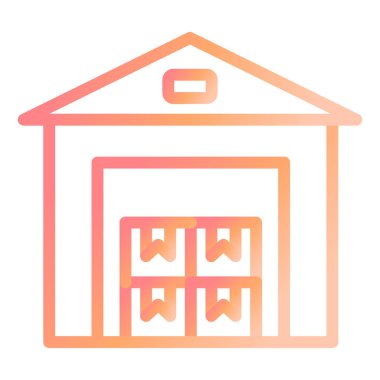 Depo modern simge vektör illüstrasyonu 