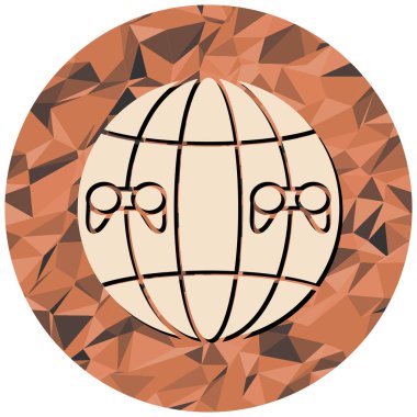 Bir dünya simgesinin vektör illüstrasyonu