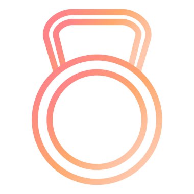 Kettle Bell modern ikon vektör çizimi 