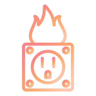 Elektrik 'i ateşle. Web simgesi basit illüstrasyon 