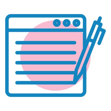 Tarayıcı. Web simgesi basit illüstrasyon