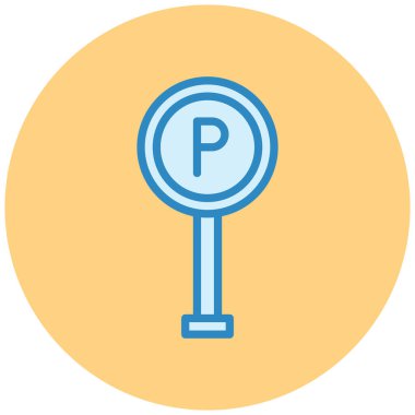 Park ediyor. Web simgesi basit tasarım