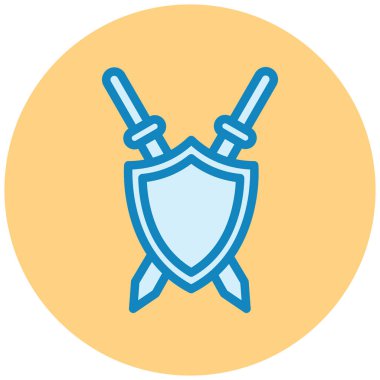 Kalkan. Web simgesi basit illüstrasyon