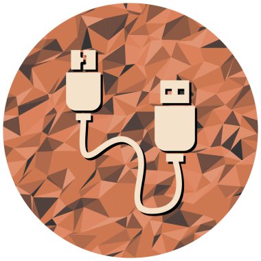 USB flash disk simgesi. vektör illüstrasyonu