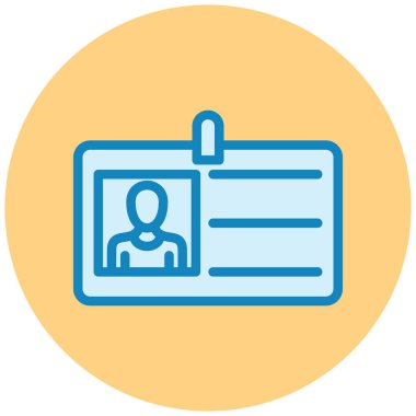 Kimlik kartı. Basit resimleme