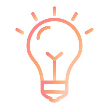  Fikir ampulü. Web simgesi basit illüstrasyon 