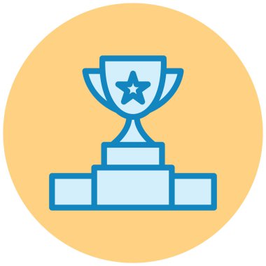 Kupa. Web simgesi basit illüstrasyon