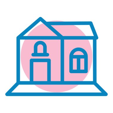 Ev. Web simgesi basit illüstrasyon