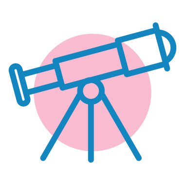 Teleskop. Web simgesi basit illüstrasyon