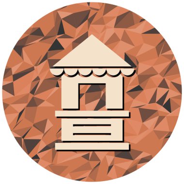 Modern simge işaretinin vektör illüstrasyonu.