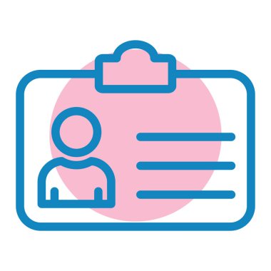 ID kart simgesi vektör illüstrasyonu