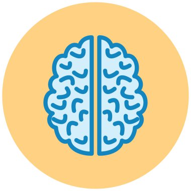 Beyin. Web simgesi basit illüstrasyon