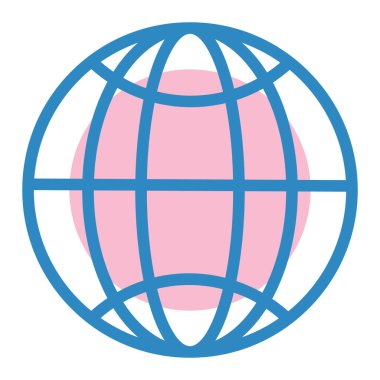 küresel ağ, küre simgesi. vektör illüstrasyonu