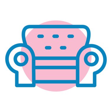 Kanepe. Web simgesi basit illüstrasyon