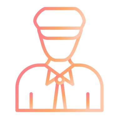 Kaptan Modern ikon vektör illüstrasyonu 