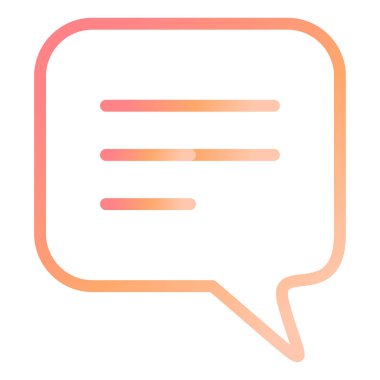 Yorumlar. Web simgesi basit illüstrasyon 
