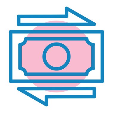 Para için. Web simgesi basit illüstrasyon