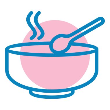 Çorba. Web simgesi basit illüstrasyon