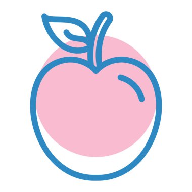 Elma. Web simgesi basit illüstrasyon