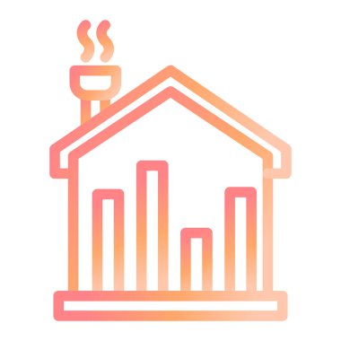 Gayrimenkul İstatistiklerinin vektör illüstrasyonu