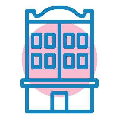 Bina. Web simgesi basit illüstrasyon