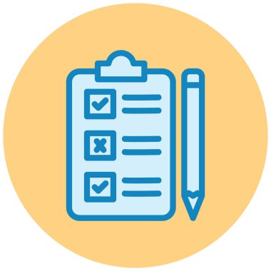 Kontrol listesi. Web simgesi basit illüstrasyon