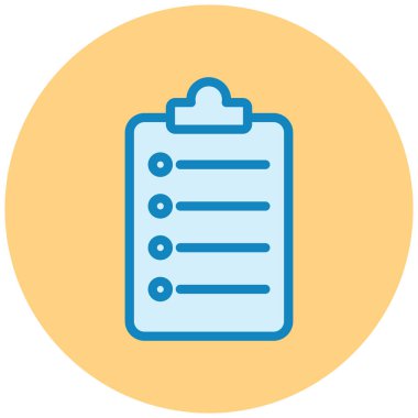 Kontrol listesi. Web simgesi basit tasarım