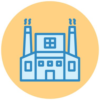 Fabrika. Web simgesi basit illüstrasyon