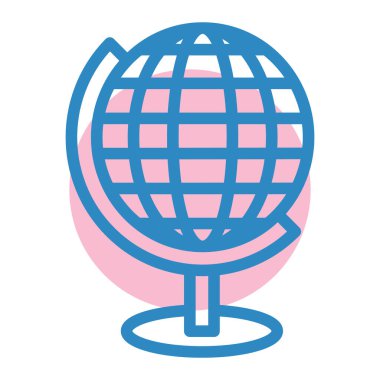 Küre. Web simgesi basit illüstrasyon