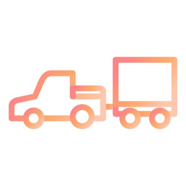 Yük kamyonu simgesi vektör illüstrasyonu